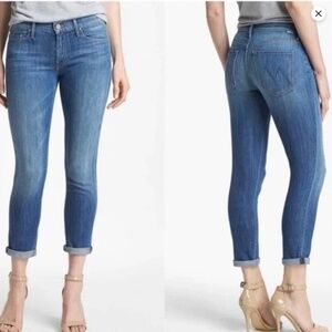Skinny, Not Skinny Mother Jeans in Castaway